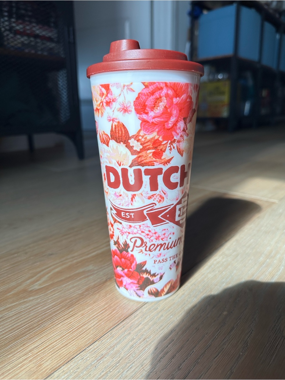 Dutch Bros Floral Travel Tumbler